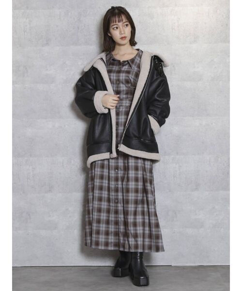 dazzlin（ダズリン）の「ロングシャツワンピース（ワンピース・レディース・ブラウン/ベージュ/その他1・FREE）」の15枚目の写真