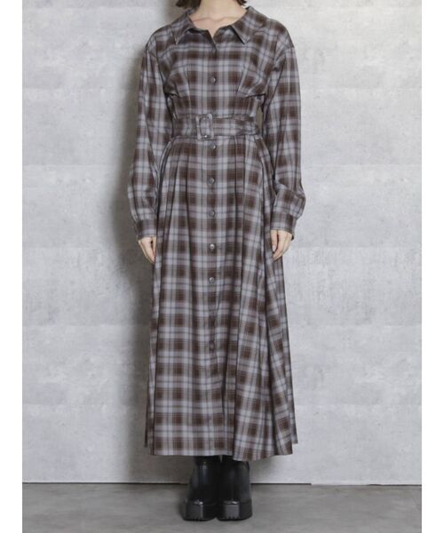 dazzlin（ダズリン）の「ロングシャツワンピース（ワンピース・レディース・ブラウン/ベージュ/その他1・FREE）」の17枚目の写真