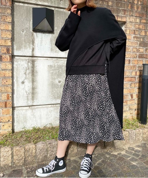 PICCIN(ピッチン)の「ドッキングワンピース(ワンピース・レディース・ブラック/アイボリー・M)」の4枚目の写真