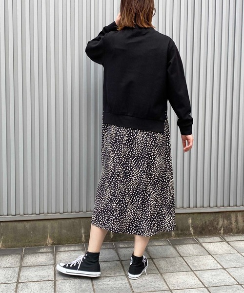 PICCIN(ピッチン)の「ドッキングワンピース(ワンピース・レディース・ブラック/アイボリー・M)」の7枚目の写真