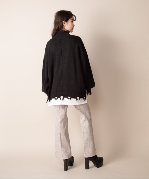 Mysa&Liina(ミーサリーナ)の「ジャガードパンツ(その他パンツ・レディース・ブラック/ベージュ/グレー・M)」の17枚目の写真