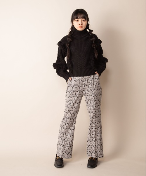 Mysa&Liina(ミーサリーナ)の「ジャガードパンツ(その他パンツ・レディース・ブラック/ベージュ/グレー・M)」の18枚目の写真