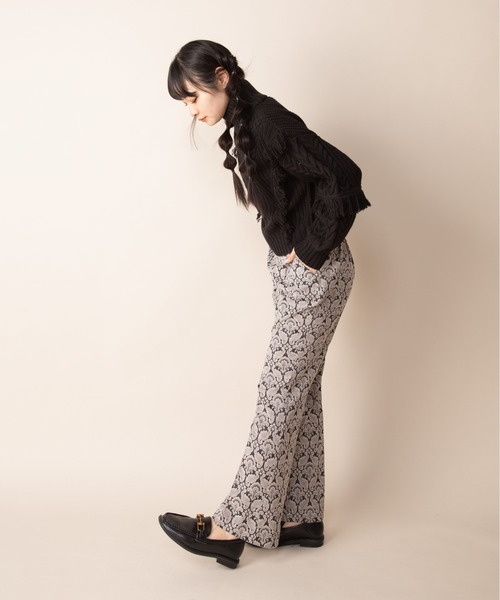 Mysa&Liina(ミーサリーナ)の「ジャガードパンツ(その他パンツ・レディース・ブラック/ベージュ/グレー・M)」の19枚目の写真