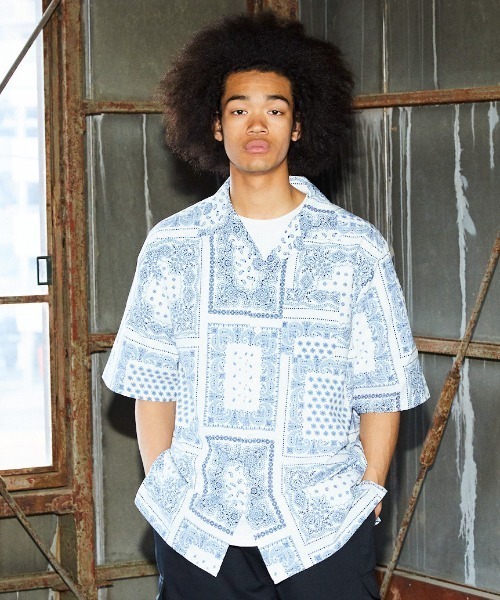 DEAR LAUREL(ディアローレル)の「DEAR LAUREL/ディアローレル 半袖シャツ D21S2401(シャツ/ブラウス・メンズ・ブラック/ネイビー/ホワイト・L/M)」の1枚目の写真