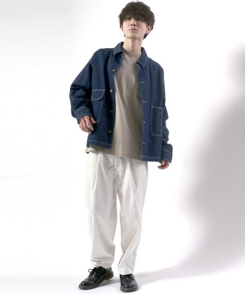 SITRY(シトリー)の「loose tapered tuck wide Pants/ルーズ テーパード タック ワイドパンツ(スラックス・メンズ・ブラック/ベージュ/オフホワイト/ライトベージュ・M/L)」の11枚目の写真