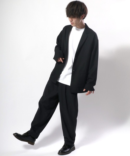 SITRY(シトリー)の「loose tapered tuck wide Pants/ルーズ テーパード タック ワイドパンツ(スラックス・メンズ・ブラック/ベージュ/オフホワイト/ライトベージュ・M/L)」の12枚目の写真