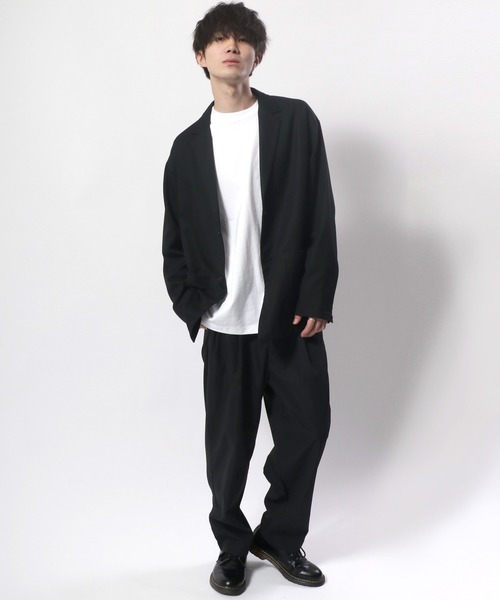 SITRY(シトリー)の「loose tapered tuck wide Pants/ルーズ テーパード タック ワイドパンツ(スラックス・メンズ・ブラック/ベージュ/オフホワイト/ライトベージュ・M/L)」の7枚目の写真