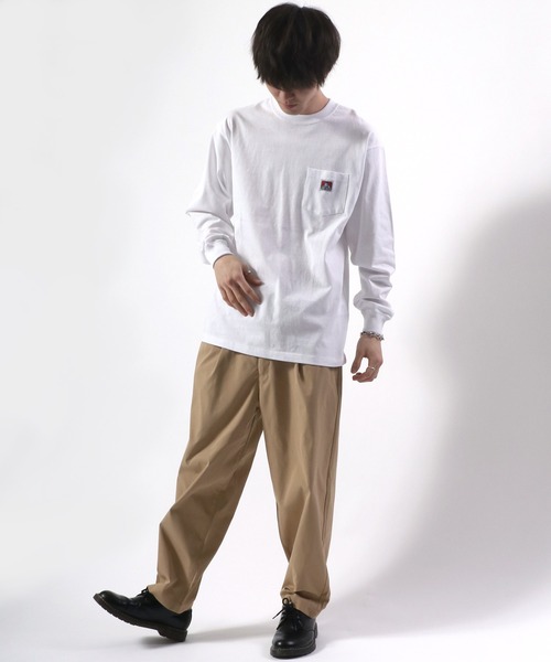 SITRY(シトリー)の「loose tapered tuck wide Pants/ルーズ テーパード タック ワイドパンツ(スラックス・メンズ・ブラック/ベージュ/オフホワイト/ライトベージュ・M/L)」の5枚目の写真