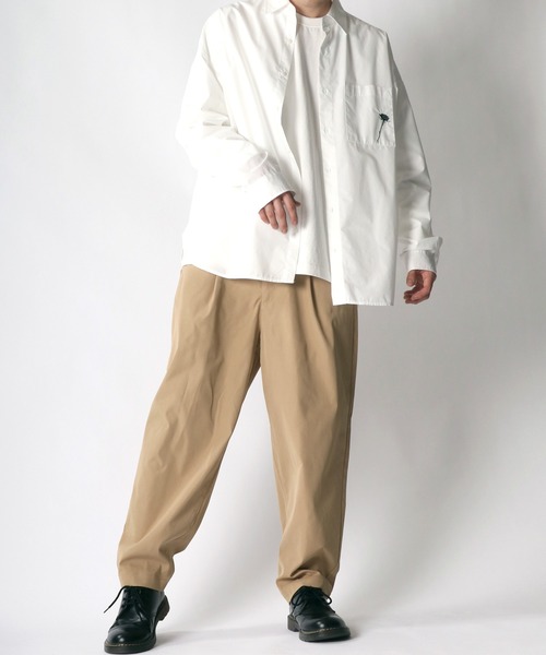 SITRY(シトリー)の「loose tapered tuck wide Pants/ルーズ テーパード タック ワイドパンツ(スラックス・メンズ・ブラック/ベージュ/オフホワイト/ライトベージュ・M/L)」の20枚目の写真