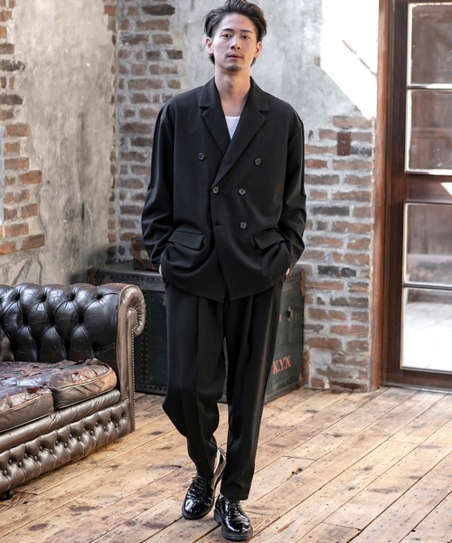 ADMIX/ATELIER SAB MEN(アドミックスアトリエサブメン)の「アムンゼン ストレッチ ジャージ / リラックス イージー ワイド テーパードパンツ(スラックス・メンズ・ブラック/ブラウン/グレイッシュベージュ・48/50)」の7枚目の写真