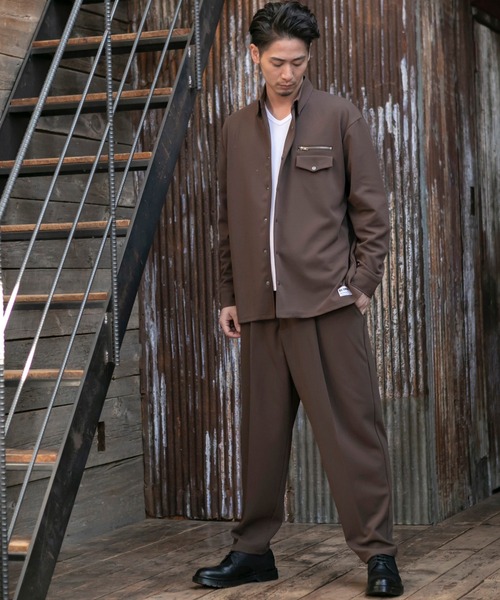 ADMIX/ATELIER SAB MEN(アドミックスアトリエサブメン)の「アムンゼン ストレッチ ジャージ / リラックス イージー ワイド テーパードパンツ(スラックス・メンズ・ブラック/ブラウン/グレイッシュベージュ・48/50)」の9枚目の写真