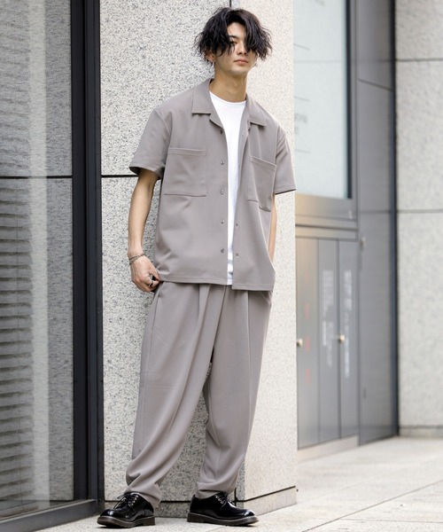 ADMIX/ATELIER SAB MEN(アドミックスアトリエサブメン)の「アムンゼン ストレッチ ジャージ / リラックス イージー ワイド テーパードパンツ(スラックス・メンズ・ブラック/ブラウン/グレイッシュベージュ・48/50)」の15枚目の写真