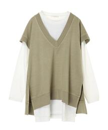 Green　Parks | SET2点 カットVネック+インナーロンT＊(ベスト)