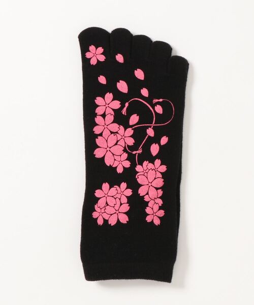warmth / ウォームス さくら柄/紅葉柄 五本指靴下 sakura socks