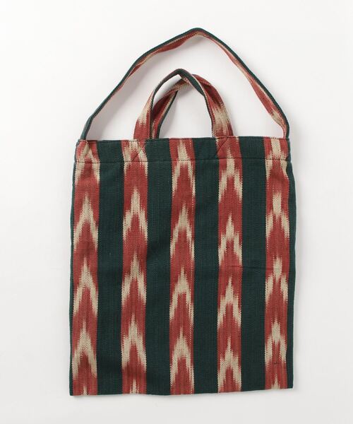 TIME WILL TELL WORKS（タイムウィルテルワークス）の「TIME WILL TELL WORKS/タイムウィルテルワークス　IKAT TOTE BAG イカットトートバッグ（ショルダーバッグ・レディース・ピンク/グリーン/レッド・FREE）」の3枚目の写真