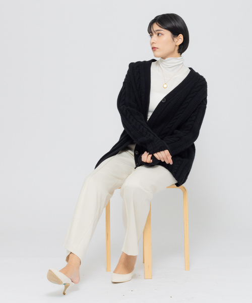 Rouge vif(ルージュヴィフ)の「丸胴フライスタートル(Tシャツ/カットソー・レディース・ピンク/ブラック/アイボリー・フリー)」の5枚目の写真