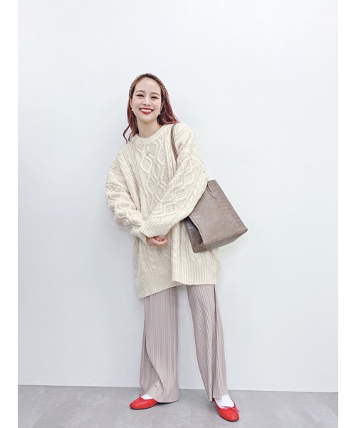 jumelle(ジュメロ)の「プリーツパンツ(その他パンツ・レディース・ブラック/グレイッシュベージュ・FREE)」の13枚目の写真