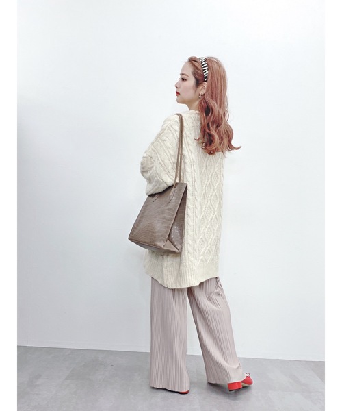 jumelle(ジュメロ)の「プリーツパンツ(その他パンツ・レディース・ブラック/グレイッシュベージュ・FREE)」の14枚目の写真