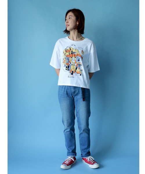 MANASTASH（マナスタッシュ）の「MANASTASH/マナスタッシュ　Ws BENLAMB VESPA TEE 　ベンラムＴ（Tシャツ/カットソー・レディース・ホワイト/ブラック・MEDIUM）」の3枚目の写真