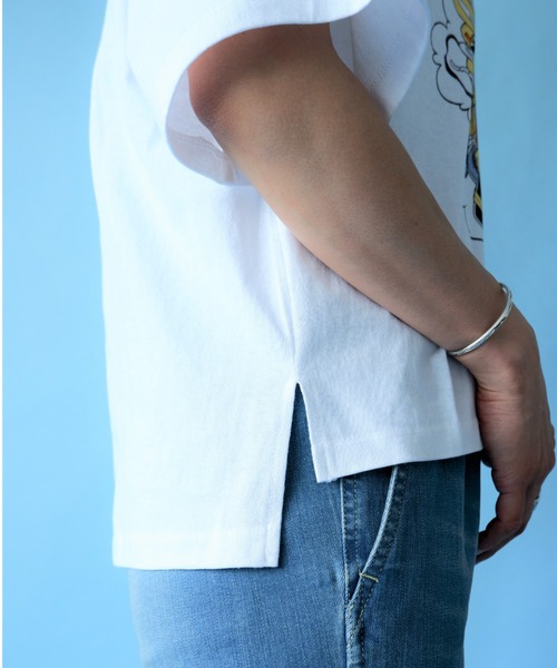 MANASTASH（マナスタッシュ）の「MANASTASH/マナスタッシュ　Ws BENLAMB VESPA TEE 　ベンラムＴ（Tシャツ/カットソー・レディース・ホワイト/ブラック・MEDIUM）」の8枚目の写真