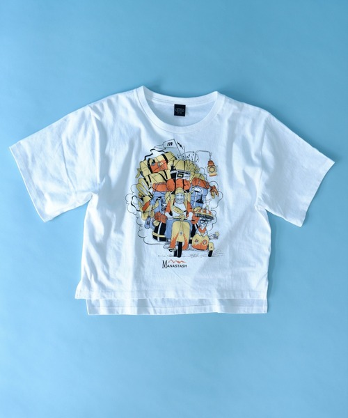 MANASTASH（マナスタッシュ）の「MANASTASH/マナスタッシュ　Ws BENLAMB VESPA TEE 　ベンラムＴ（Tシャツ/カットソー・レディース・ホワイト/ブラック・MEDIUM）」の5枚目の写真