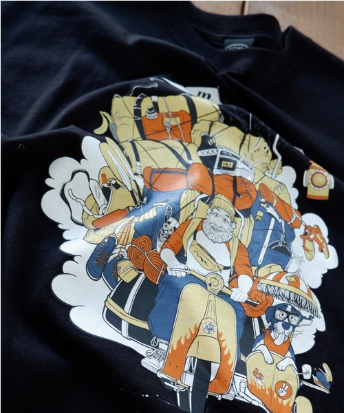 MANASTASH（マナスタッシュ）の「MANASTASH/マナスタッシュ　Ws BENLAMB VESPA TEE 　ベンラムＴ（Tシャツ/カットソー・レディース・ホワイト/ブラック・MEDIUM）」の6枚目の写真