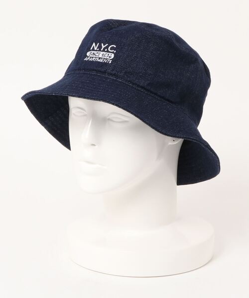 JUNRED（ジュンレッド）の「NYC刺繍バケットHAT（ハット・メンズ・ホワイト/ベージュ/ネイビー・FREE）」の3枚目の写真