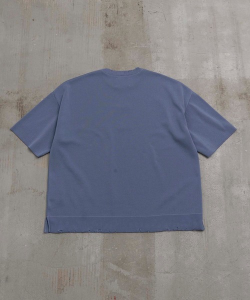 MAISON SPECIAL（メゾンスペシャル）の「《ユニセックスアイテム》エンブロイダリープライムオーバークラッシュミラノリブニットTシャツ 【MAISON SPECIAL/メゾンスペシャル】（Tシャツ/カットソー・メンズ・ブラック/ダークパープル/ラベンダー/グレイッシュベージュ・44/46）」の7枚目の写真