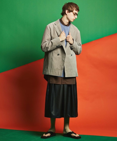 MAISON SPECIAL（メゾンスペシャル）の「《ユニセックスアイテム》エンブロイダリープライムオーバークラッシュミラノリブニットTシャツ 【MAISON SPECIAL/メゾンスペシャル】（Tシャツ/カットソー・メンズ・ブラック/ダークパープル/ラベンダー/グレイッシュベージュ・44/46）」の17枚目の写真