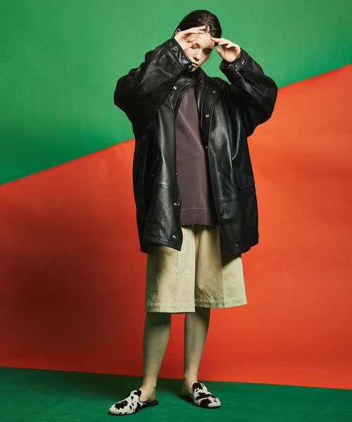 MAISON SPECIAL（メゾンスペシャル）の「《ユニセックスアイテム》エンブロイダリープライムオーバークラッシュミラノリブニットTシャツ 【MAISON SPECIAL/メゾンスペシャル】（Tシャツ/カットソー・メンズ・ブラック/ダークパープル/ラベンダー/グレイッシュベージュ・44/46）」の15枚目の写真