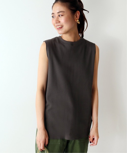 JOURNAL STANDARD relume(ジャーナルスタンダード レリューム)の「TCワッフルノースリーブ◆(Tシャツ/カットソー・レディース・ホワイト/ベージュ/ネイビー/グレー/ブラック・FREE)」の13枚目の写真