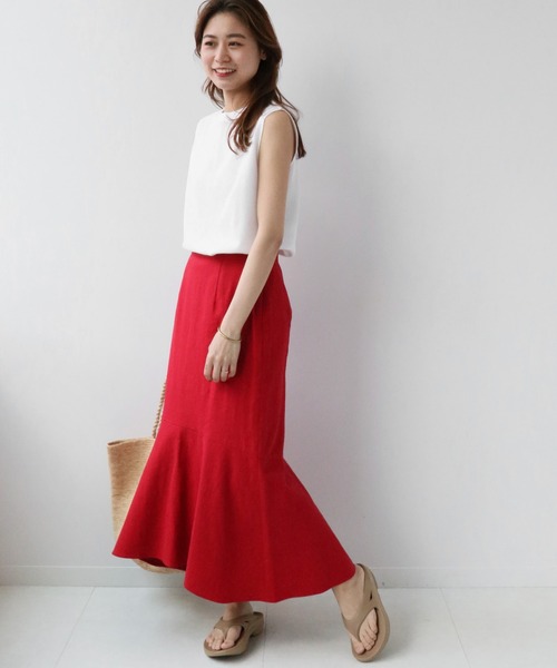 JOURNAL STANDARD relume(ジャーナルスタンダード レリューム)の「TCワッフルノースリーブ◆(Tシャツ/カットソー・レディース・ホワイト/ベージュ/ネイビー/グレー/ブラック・FREE)」の22枚目の写真