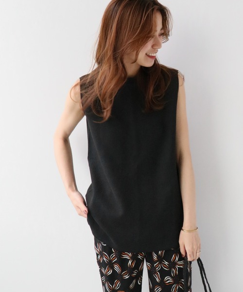 JOURNAL STANDARD relume(ジャーナルスタンダード レリューム)の「TCワッフルノースリーブ◆(Tシャツ/カットソー・レディース・ホワイト/ベージュ/ネイビー/グレー/ブラック・FREE)」の9枚目の写真