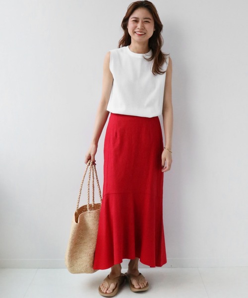 JOURNAL STANDARD relume(ジャーナルスタンダード レリューム)の「TCワッフルノースリーブ◆(Tシャツ/カットソー・レディース・ホワイト/ベージュ/ネイビー/グレー/ブラック・FREE)」の20枚目の写真