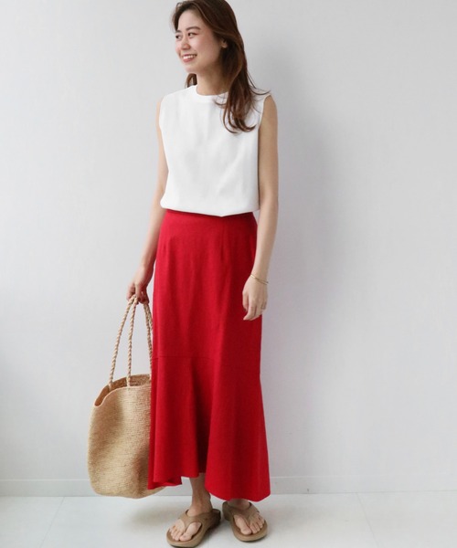 JOURNAL STANDARD relume(ジャーナルスタンダード レリューム)の「TCワッフルノースリーブ◆(Tシャツ/カットソー・レディース・ホワイト/ベージュ/ネイビー/グレー/ブラック・FREE)」の21枚目の写真