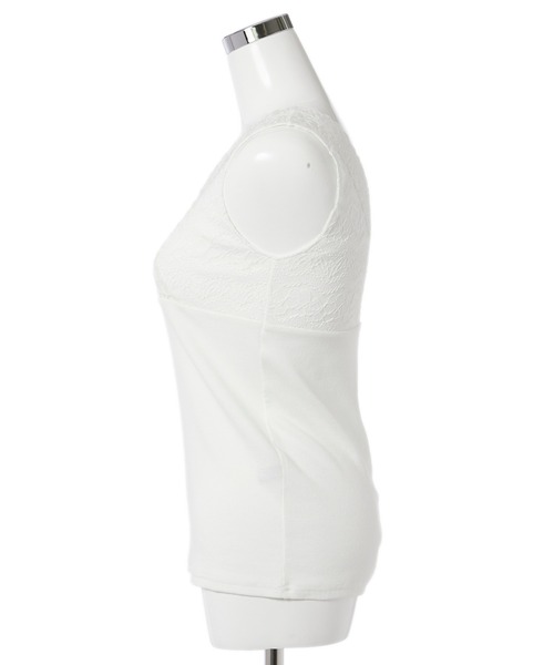 DRWCYS（ドロシーズ）の「デザインレースタンク（タンクトップ・レディース・ホワイト/ブラック・FREE）」の4枚目の写真
