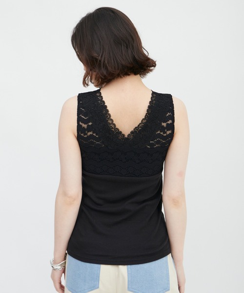 DRWCYS（ドロシーズ）の「デザインレースタンク（タンクトップ・レディース・ホワイト/ブラック・FREE）」の11枚目の写真