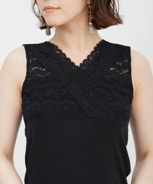 DRWCYS（ドロシーズ）の「デザインレースタンク（タンクトップ・レディース・ホワイト/ブラック・FREE）」の12枚目の写真