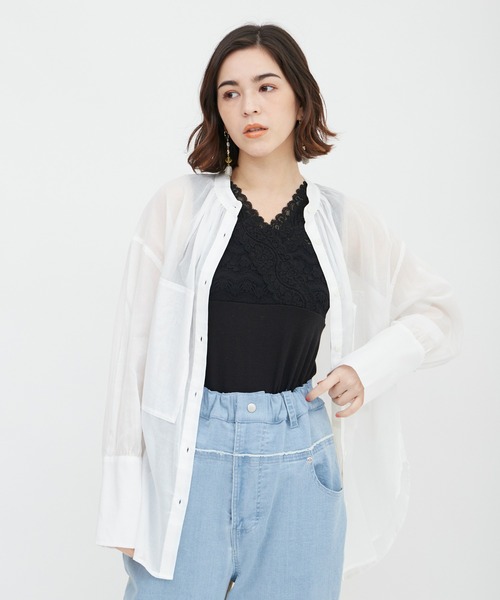 DRWCYS（ドロシーズ）の「デザインレースタンク（タンクトップ・レディース・ホワイト/ブラック・FREE）」の15枚目の写真