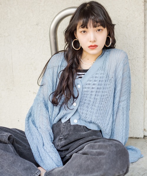 RASVOA（ラスボア）の「サマーニットショートカーディガン/ボレロ