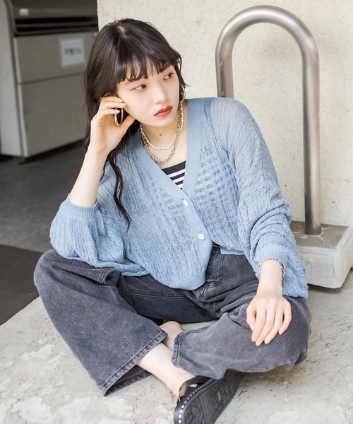 RASVOA（ラスボア）の「サマーニットショートカーディガン/ボレロ