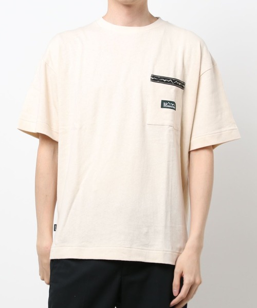 MANASTASH（マナスタッシュ）の「MANASTASH/マナスタッシュ/ヘンプポケットTシャツ/HEMP POCKET TEE（Tシャツ/カットソー・メンズ・オレンジ系その他/ナチュラル/ブラック・MEDIUM/X-LARGE/LARGE）」の2枚目の写真