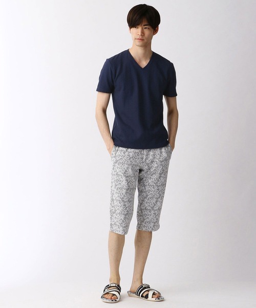 HIDEAWAYS NICOLE（ハイダウェイニコル）の「バスケット柄風VネックTシャツ（Tシャツ/カットソー・メンズ・ホワイト/ブラック/ネイビー/ボルドー・MEDIUM/LARGE/X-LARGE）」の16枚目の写真