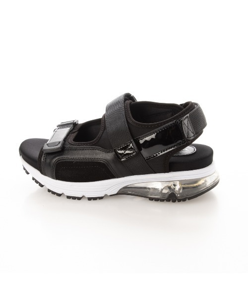 Realta（レアルタ）の「Realta(レアルタ) ダブルベルトベルクロエアー底スポーツ サンダル（サンダル・レディース・ブラック/グレー・S/LL/M/L）」の7枚目の写真