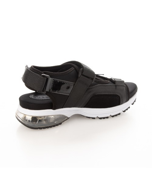 Realta（レアルタ）の「Realta(レアルタ) ダブルベルトベルクロエアー底スポーツ サンダル（サンダル・レディース・ブラック/グレー・S/LL/M/L）」の14枚目の写真