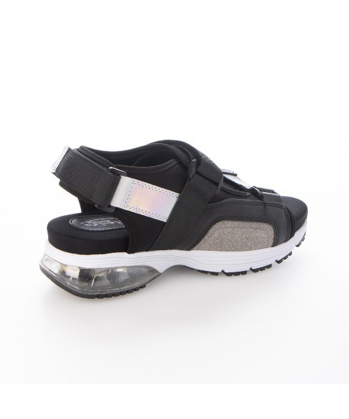 Realta（レアルタ）の「Realta(レアルタ) ダブルベルトベルクロエアー底スポーツ サンダル（サンダル・レディース・ブラック/グレー・S/LL/M/L）」の15枚目の写真