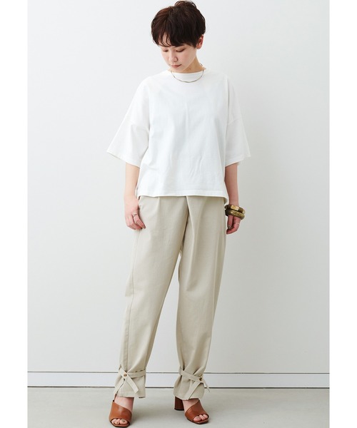 MEDE19F（メデジュウキュウ）の「ＭＥＤＥ１９Ｆ　トルコオーガニックコットンＴシャツ（Tシャツ/カットソー・レディース・ホワイト/チャコール・XX-LARGE/X-LARGE/LARGE/MEDIUM）」の3枚目の写真