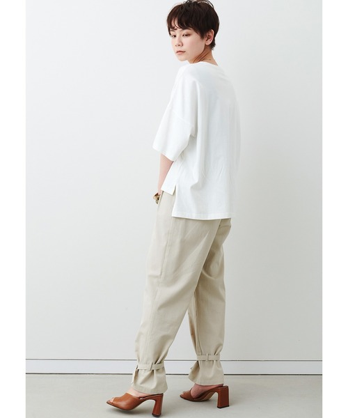 MEDE19F（メデジュウキュウ）の「ＭＥＤＥ１９Ｆ　トルコオーガニックコットンＴシャツ（Tシャツ/カットソー・レディース・ホワイト/チャコール・XX-LARGE/X-LARGE/LARGE/MEDIUM）」の4枚目の写真