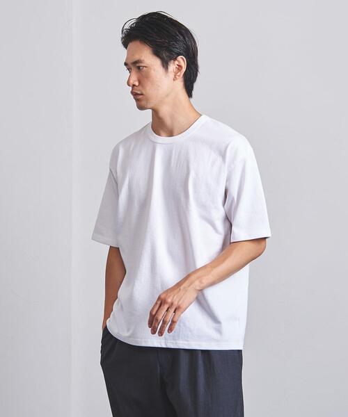 UNITED ARROWS（ユナイテッドアローズ）の「【WEB限定】＜UNITED ARROWS＞ コットン/ポリエステル カラー Tシャツ（Tシャツ/カットソー・メンズ・ホワイト/ライトグレー/ライトブルー/ブラック/ベージュ/オフホワイト/ダークグレー/ライトピンク/ケリー/ロイヤルブルー・SMALL/MEDIUM/LARGE/X-LARGE）」の2枚目の写真