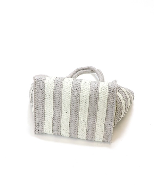 BASE（ベース）の「レディース カゴ トートバッグ（かごバッグ・レディース・ベージュ/ブラック/グレー系その他/ベージュ系その他/グレー/ピンク・FREE）」の8枚目の写真